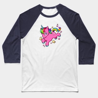 Magical Rainbow Unicorn Baseball T-Shirt